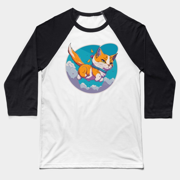 Air Elemental Cat Baseball T-Shirt by SpriteGuy95